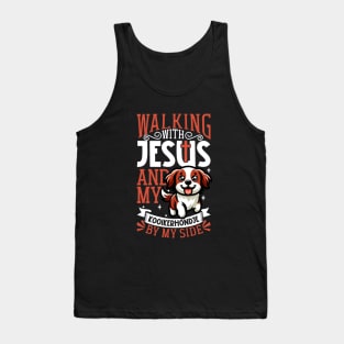 Jesus and dog - Kooikerhondje Tank Top